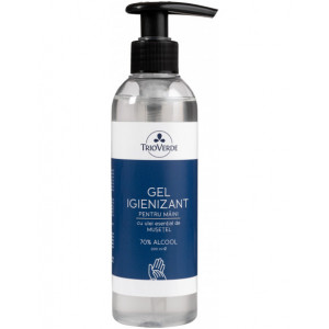 Gel ingienizant de mâini cu alcool și glicerina 200 ml - Trio verde