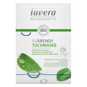 Masca purificatoare Sheet Mask cu menta si acid salicilic, BIO - LAVERA