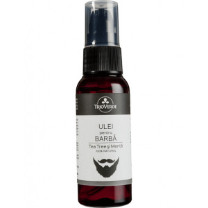 Ulei pentru barbă cu Tea Tree și Mentă 50ml - Trio verde