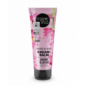 Crema-balsam de maini si unghii Cherry & Lotus, 75ml - Organic Shop