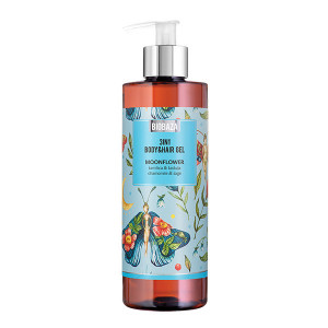 Sampon & gel de dus, cu extract de musetel si salvie, Moonflower, Biobaza, 400 ml