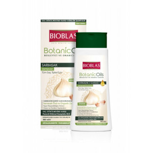 Sampon regenerant si anticadere Bioblas Botanic Oils cu ulei de usturoi pentru toate tipurile de par, 360 ml(nu are miros de usturoi)