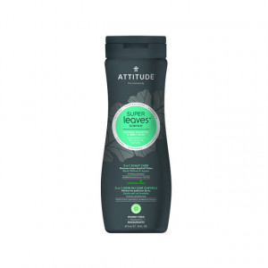 Sampon si gel de dus pentru barbati, ingrijire scalp, Superleaves 473 ml - ATTITUDE