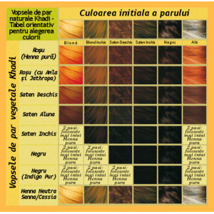 Vopsea de par naturala Rosu (Henna, Amla si Jatropha) - Khadi
