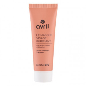 Masca purificatoare cu argila alba si rosie, 50ml - Avril