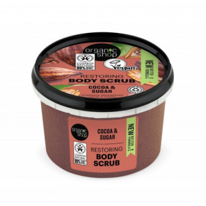 Scrub de corp delicios cu zahar si cacao Belgian Chocolate, 250 ml - Organic Shop