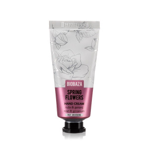 Crema de maini naturala cu trandafir si muscata, Biobaza, 30 ml