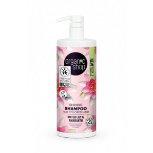 Sampon stralucire par vopsit Water Lily & Amaranth, 1000ml - Organic Shop