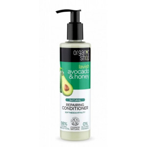 Balsam de par bio reparator Avocado & Miere, 280 ml - Organic Shop