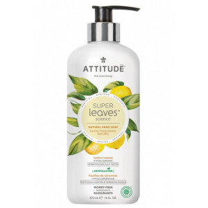Sapun lichid antioxidant cu extract din frunze de lamai Superleaves, 473 ml - ATTITUDE
