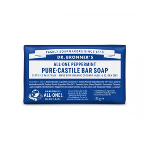 Sapun solid de Castilia, aroma Menta 140g - Dr Bronner