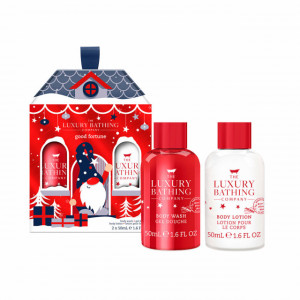 Set Cadou Good Fortune, Candy Canes, Cocoa & Vanilla Swirl, (gel dus 50ml+lotiune corp 50ml)The Luxury Bathing Company, 100 ml