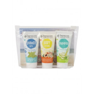 Travel Set Lemon Balm (sampon, gel de dus, lotiune de corp) - Benecos