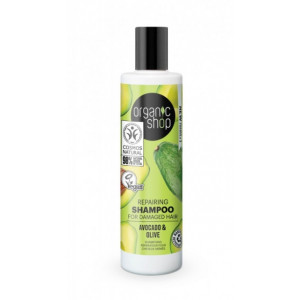 Sampon reparator par deteriorat cu avocado si masline, Avocado & Olive, 280 ml - Organic Shop