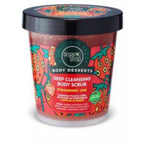 Scrub de corp delicios Strawberry Jam, 450 ml - Organic Shop Body Desserts