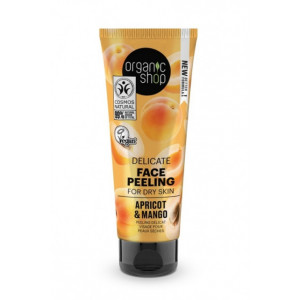Peeling delicat pentru ten uscat Apricot & Mango, 75ml - Organic Shop