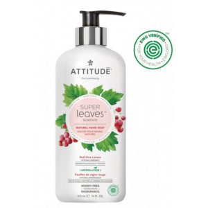 Sapun lichid cu extract din frunze de vita de vie rosie Superleaves, 473 ml - ATTITUDE
