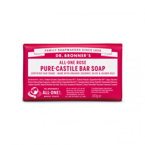 Sapun solid de Castilia, aroma Trandafiri 140g - Dr Bronner