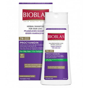 Sampon anticadere Bioblas complex de vitamine B pentru par gras, 360 ml