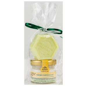 Set crema contur ochi Apidava 30ml si minisapun hexagonal Apidava