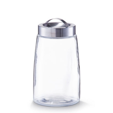 Borcan sticla 1500ml + capac inox Ø12,5x22,5