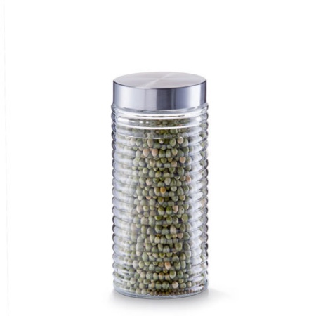 Borcan sticla 1400 ml capac inox Ø10,5x22,5