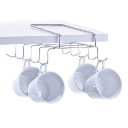 Suport pentru cesti metal cromat 19x28x8cm