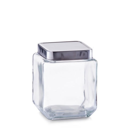 Borcan sticla 1100 ml cu capac din aluminiu
