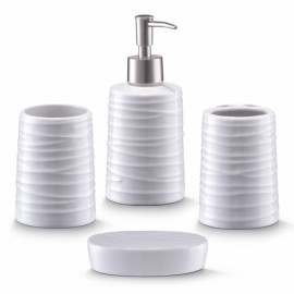 Set 4 accesorii ceramica pentru baie