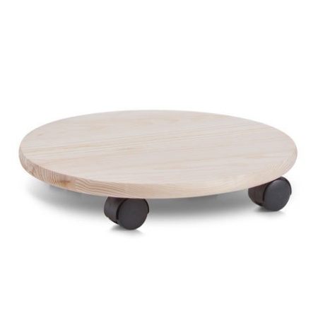 Suport pe roti pentru plante - lemn