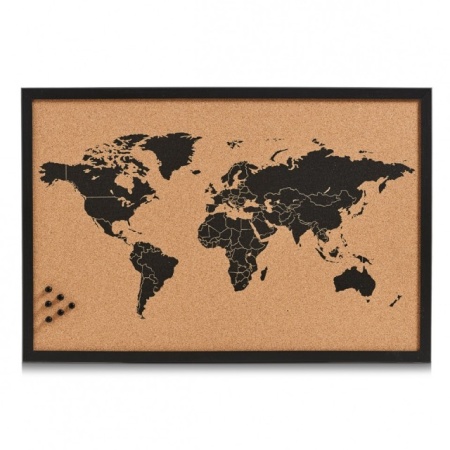 PANOU MEMO NEGRU DIN PLUTA 40 X 60 CM,WORLD ZELLER
