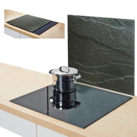 Placa sticla-protectie perete-model Antrazit