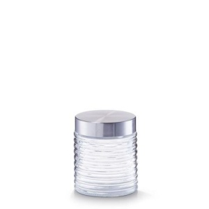 Doza/borcan sticla capac inox