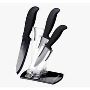 Set 3 cutite din ceramica neagra Peterhof PH-22358