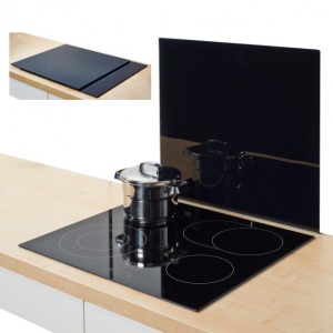Placa sticla-protectie perete-model Black