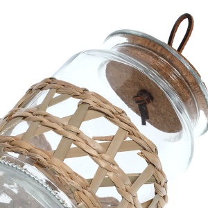 Borcan de depozitare BOHO,cu capac din pluta,610 ml,ZELLER