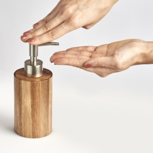 DISPENSER MARO/ARGINTIU DIN LEMN SI INOX,150 ML.ZELLER