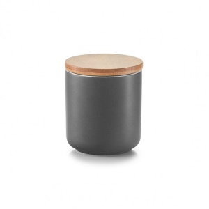 Doza ceramica cu capac bambus,200 ml