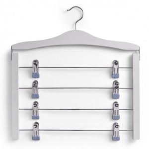 Umeras pentru fuste alb lemn / metal cromat