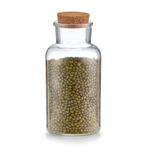 Borcan sticla,cu capac din pluta,500 ml.