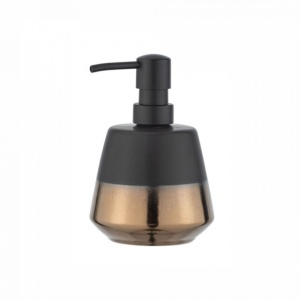 Dispenser sapun lichid negru/aramiu din ceramica,450 ml,WENKO E