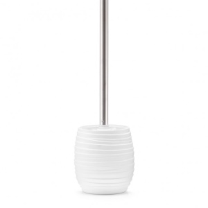 PERIE TOALETA ALBA/ARGINTIE DIN POLYSERIN SI INOX,ZELLER