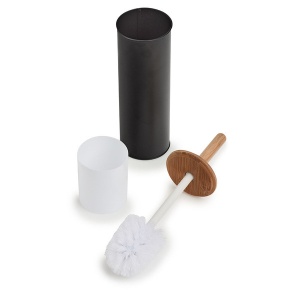 PERIE TOALETA NEAGRA DIN METAL/BAMBUS,ZELLER E