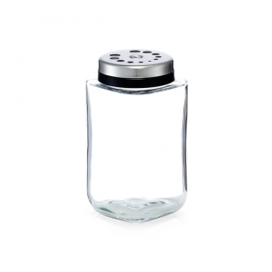 RECIPIENT TRANSPARENT GRI DIN STICLA SI INOX,190 ML.,ZELLER