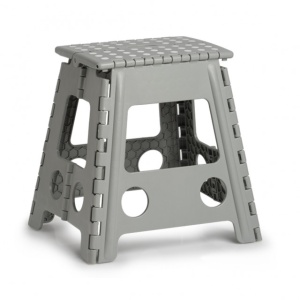 SCAUNEL PLIABIL GRI DIN PLASTIC, 38.5 x 31.5 x 39 CM,ZELLER
