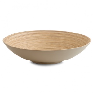 BOL GREJ DIN LEMN,35 CM,ZELLER