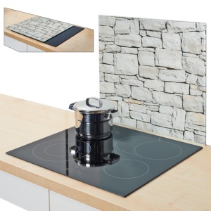 Placa sticla-protectie perete-model PIATRA