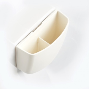 SUPORT DIN PLASTIC ALB,2 COMPARTIMENTE,ZELLER