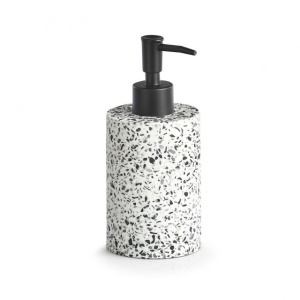DISPENSER SAPUN LICHID ALB/NEGRU DIN POLIRASINA,280 ML,ZELLER
