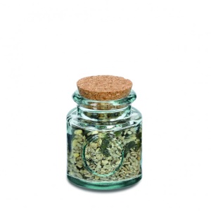 Borcan din sticla reciclata cu capac din pluta,250 ML,ZELLER